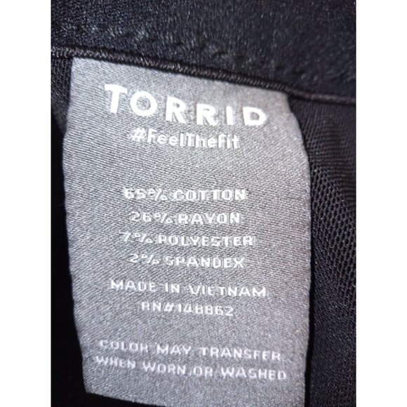 Torrid Women's Black Bombshell Skinny, Stretch Destructed Jeans, Plus Size 26R - Picture 5 of 6